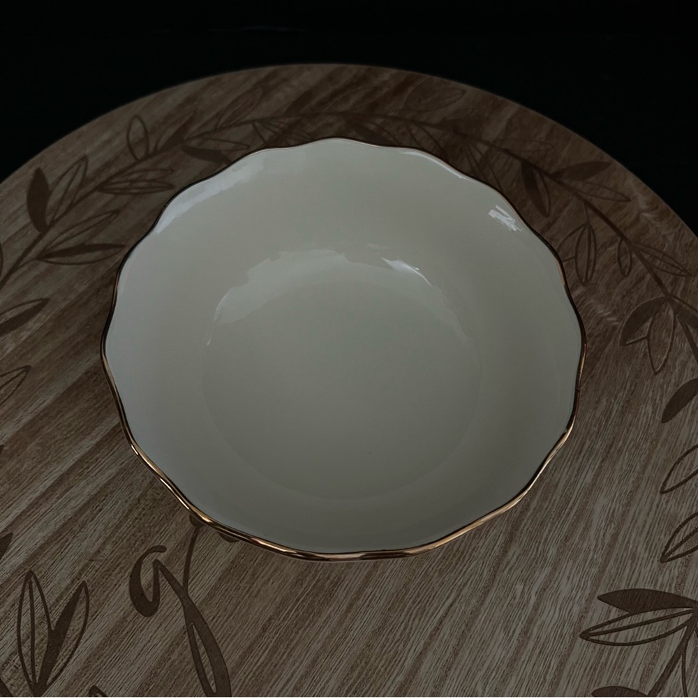 Lenox Rose Blossom Scalloped 5.5" Nut Candy Bowl - Picture 8 of 9